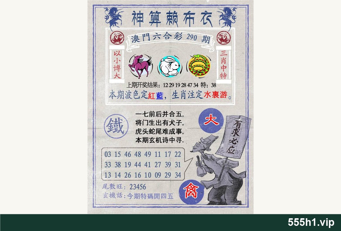 彩色图纸 · 神算赖布衣，标注555h1.vip